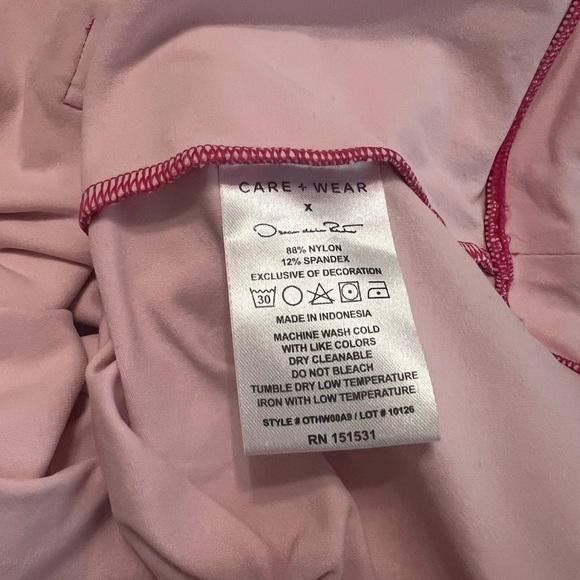 Care+Wear x Oscar de la Renta Port Access Hoodie Pink Sweatshirt Sz S - Picture 5 of 5